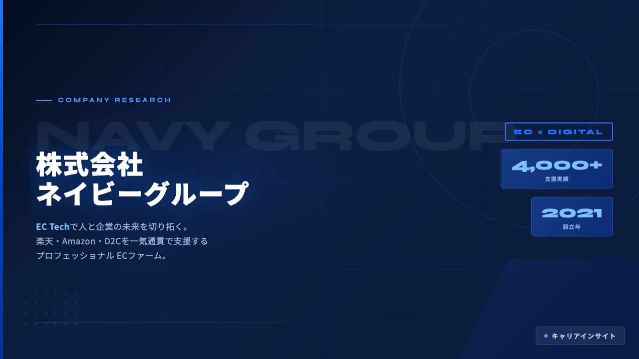 株式会社ネイビーグループってどんな会社?事業内容・強み・年収・就職・転職難易度を徹底解説
