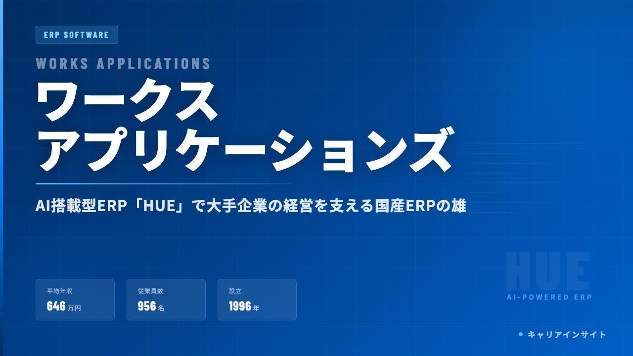 ワークスアプリケーションズってどんな会社?事業内容・強み・年収・就職・転職難易度を徹底解説